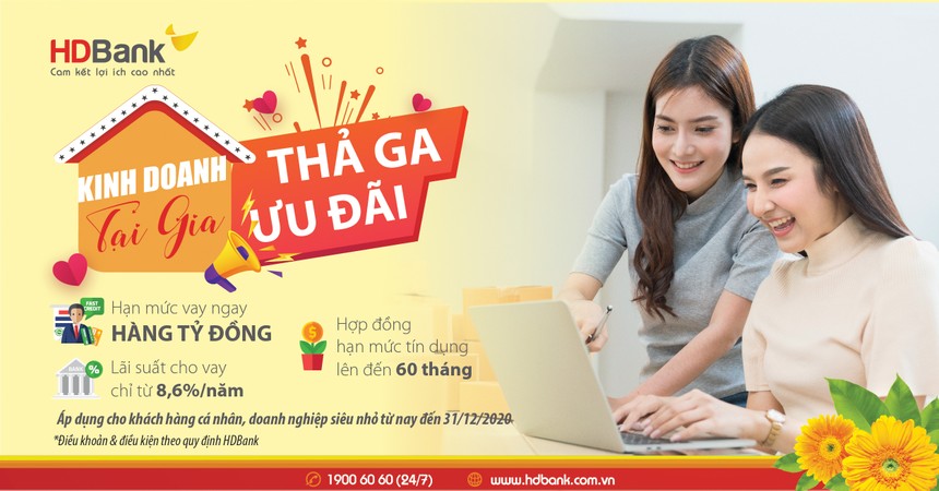 HDBank triển khai gói vay ưu đãi với lãi suất từ 8,6%/năm