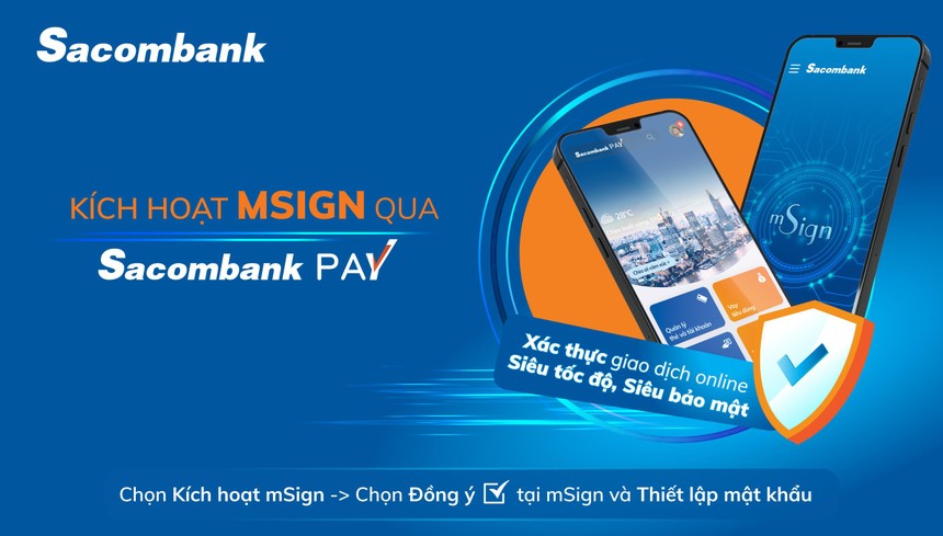 Dễ dàng đăng ký xác thực giao dịch trên Sacombank Pay