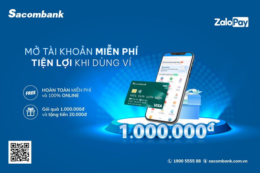 Mở tài khoản Sacombank dễ dàng ngay trên ví Zalopay