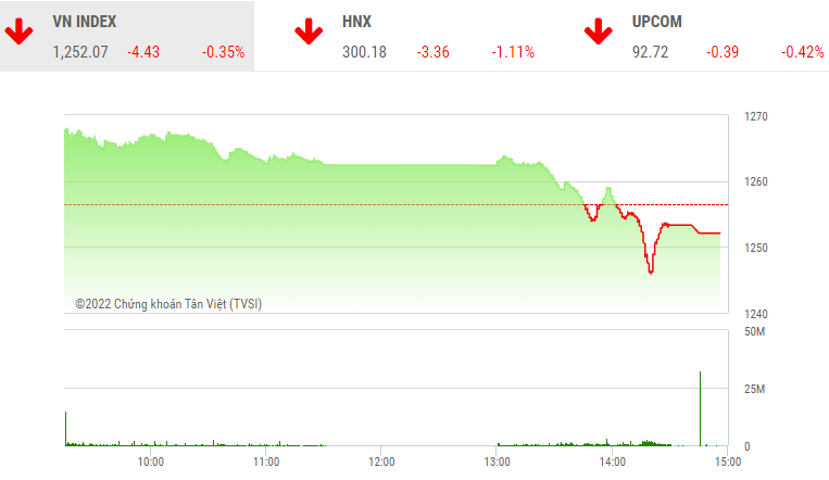 Giao dịch chứng khoán phiên chiều 11/8: Áp lực chốt lời diện rộng, VN-Index đảo chiều giảm