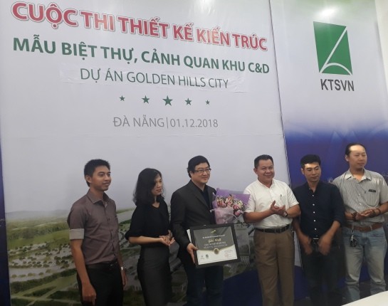 Ban tổ chức trao giải cuộc thi thiết kế kiến trúc mẫu biệt thự, cảnh quan khu C&D – Dự án Golden Hills City.