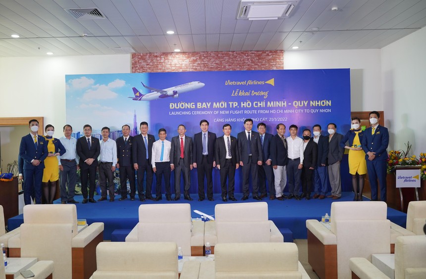 Vietravel Airlines đã tổ chức buổi lễ khai trương đường bay kết nối TP. Hồ Chí Minh đến TP. Quy Nhơn và khôi phục đường bay đến TP. Đà Nẵng.