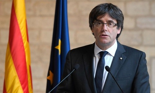 Cựu thủ hiến Catalonia Carles Puigdemont. Ảnh: AFP.