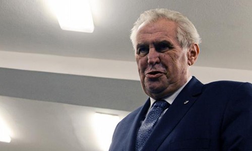 Tổng thống Czech Milos Zeman. Ảnh: AFP.