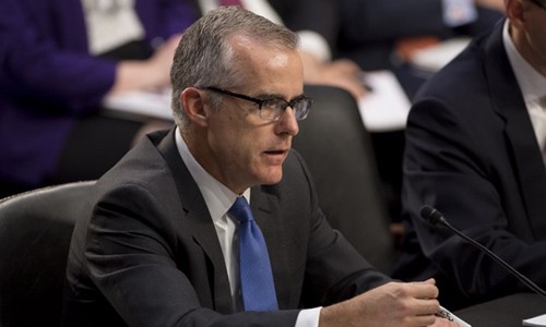 Cựu phó giám đốc FBI Andrew McCabe. Ảnh: AFP.