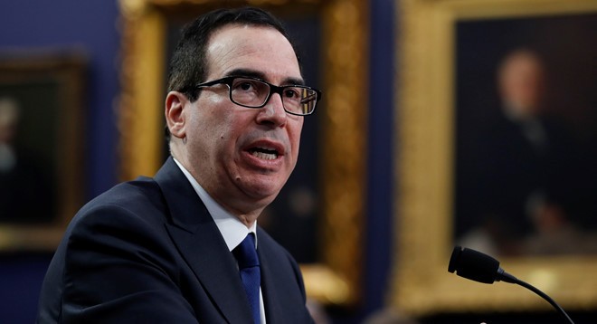 Bộ trưởng Tài chính Mỹ Steven Mnuchin. Ảnh: AP