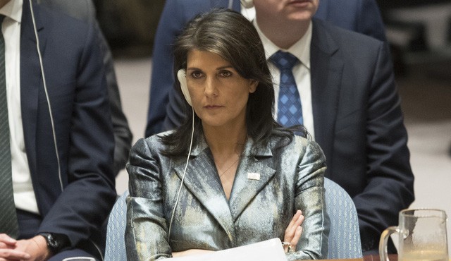 Đại sứ Mỹ tại Liên Hợp Quốc Nikki Haley (Ảnh: Reuters).