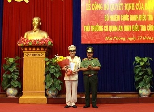 Bổ nhiệm Thủ trưởng cơ quan An ninh điều tra Công an thành phố Hải Phòng