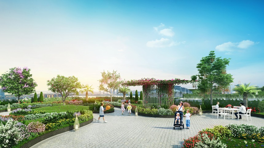 Không gian sống xanh độc đáo tại Imperia Sky Garden.