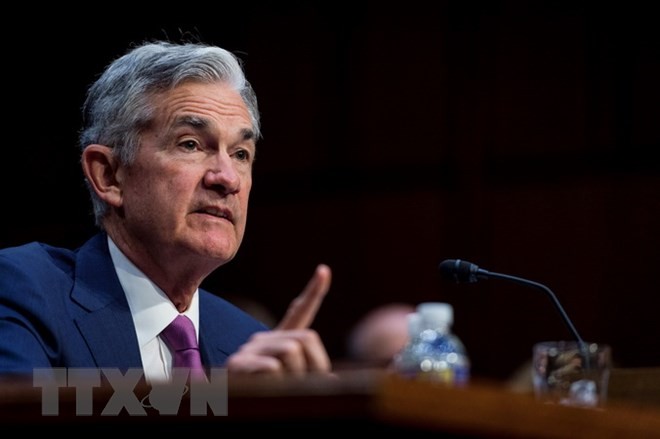 Chủ tịch FED Jerome Powell trong phiên điều trần trước một ủy ban Thượng viện Mỹ tại Washington DC., ngày 17/7. (Ảnh: EFE-EPA/TTXVN).