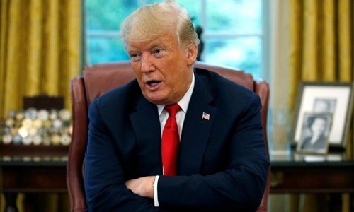 Tổng thống Mỹ Donald Trump tại Phòng Bầu dục, Nhà Trắng, ngày 20/8. Ảnh: Reuters.