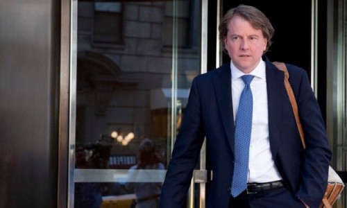 Cố vấn Nhà Trắng Don McGahn. Ảnh: AP.