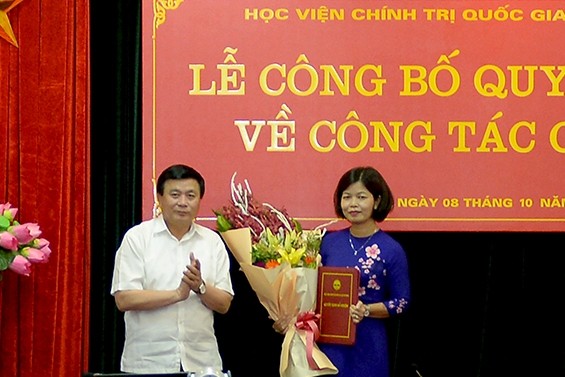 Nhân sự mới Học viện Chính trị Quốc gia Hồ Chí Minh