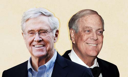 Anh em Charles Koch (trái) và David Koch. Ảnh: CNN.