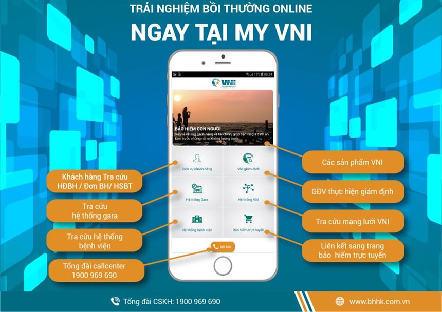 VNI triển khai ứng dụng giám định bồi thường online - My VNI