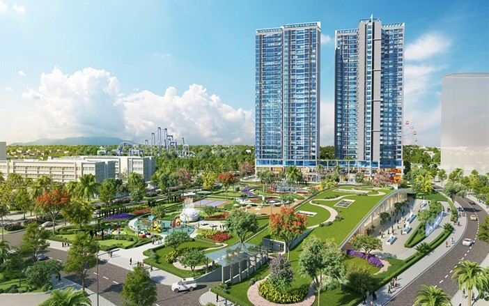 Không gian ngập tràn cây xanh, thảm cỏ là điểm cộng tuyệt đối của Eco Green Saigon.