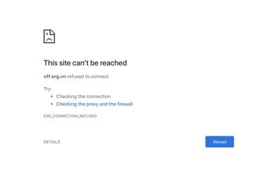 Trang web mua vé trực tuyến của VFF luôn ở tình trạng không truy cập được.