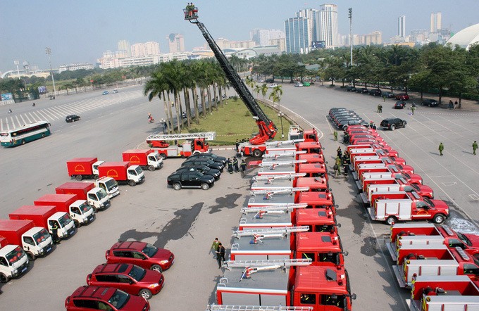 Hà Nội đã chú trọng đầu tư trang thiết bị cho công tác phòng cháy chữa cháy. Ảnh: Bá Đô.