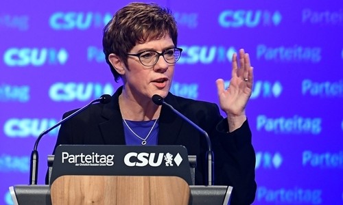 Bà Annegret Kramp-Karrenbauer tại Đức hồi tháng 1. Ảnh: Reuters.