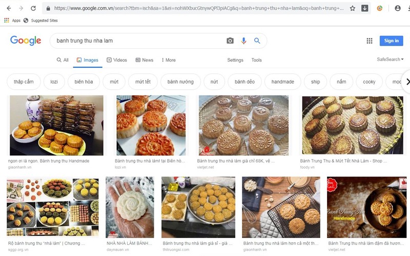 Rất nhiều trang web giới thiệu bánh trung thu nhà làm.