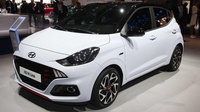 Hyundai i10 N-Line sở hữu ngoại hình thể thao hầm hố.