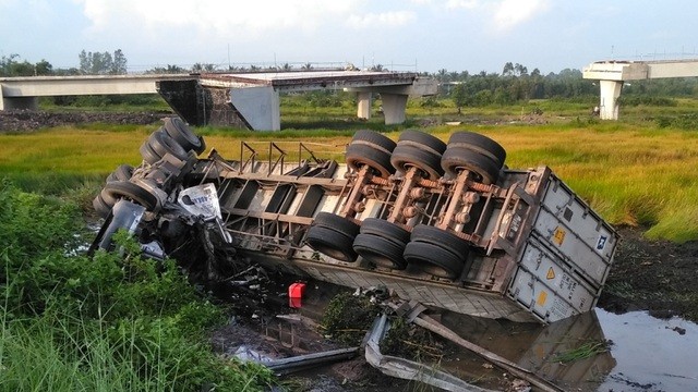 Hiện trường vụ tai nạn.