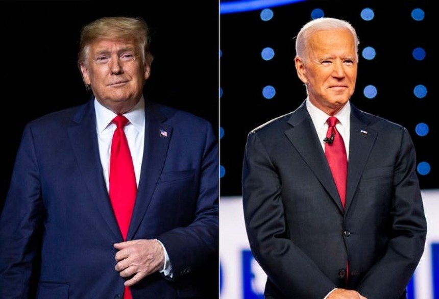 Tổng thống Mỹ Donald Trump và ứng viên đảng Dân chủ Joe Biden. Ảnh: USA Today.