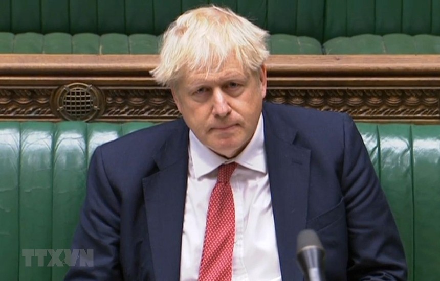 Thủ tướng Anh Boris Johnson tại cuộc họp ở London, Anh, ngày 2/9/2020. (Ảnh: AFP/TTXVN).