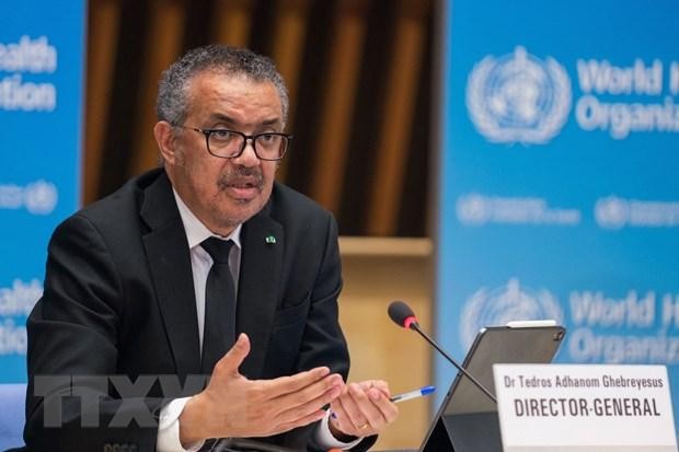 Tổng Giám đốc Tổ chức Y tế Thế giới (WHO) Tedros Adhanom Ghebreyesus tại cuộc họp báo ở Geneva, Thụy Sĩ, ngày 12/2/2021. (Ảnh: AFP/TTXVN).