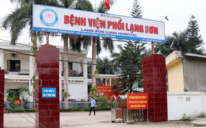 Bệnh viện Phổi Lạng Sơn, nơi phát hiện 1 ca dương tính Covid-19.