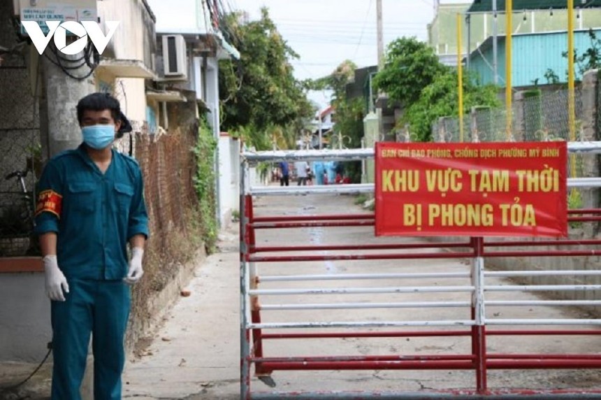 Một khu vực ở phường Mỹ Bình, TP.Phan Rang - Tháp Chàm bị phong toả.