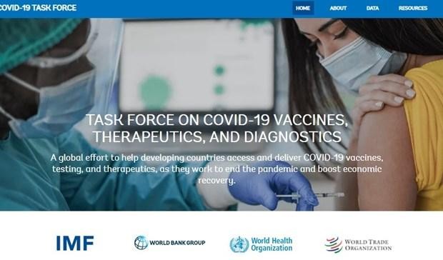 Trang chủ của website thông tin vaccine vừa ra mắt. (Ảnh chụp màn hình).