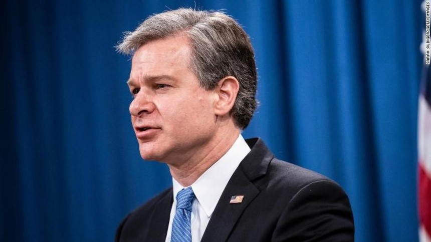 Giám đốc FBI Christopher Wray. (Ảnh: CNN)