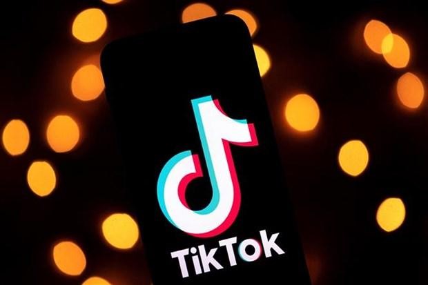 Biểu tượng ứng dụng mạng xã hội TikTok. (Ảnh: AFP/TTXVN).