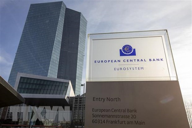 Trụ sở Ngân hàng Trung ương châu Âu (ECB) tại Frankfurt am Main, Đức. (Ảnh: AFP/TTXVN)