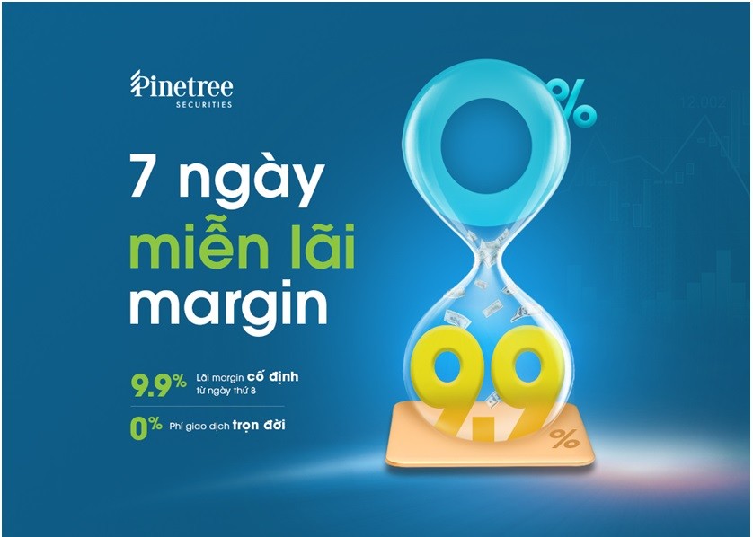 Pinetree thông báo ưu đãi 7 ngày miễn lãi margin