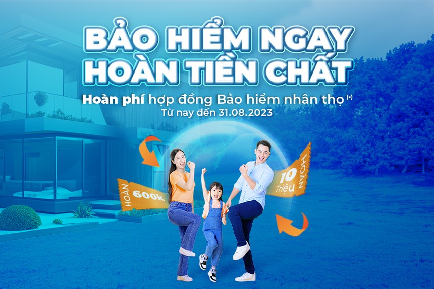 Ưu đãi hoàn tiền dành cho khách hàng tham gia bảo hiểm nhân thọ tại Sacombank