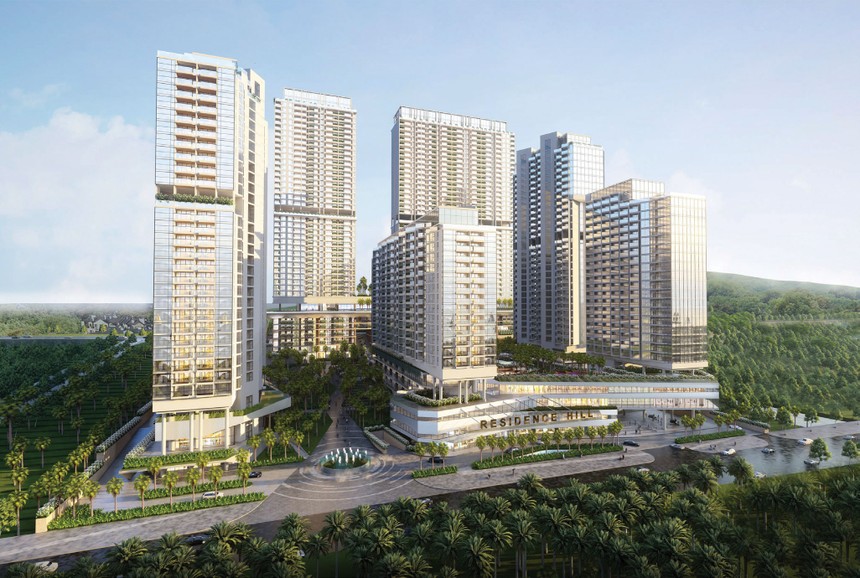 Phối cảnh tổng thể dự án Residence Hill – Phú Quốc, do CIC Group làm chủ đầu tư.