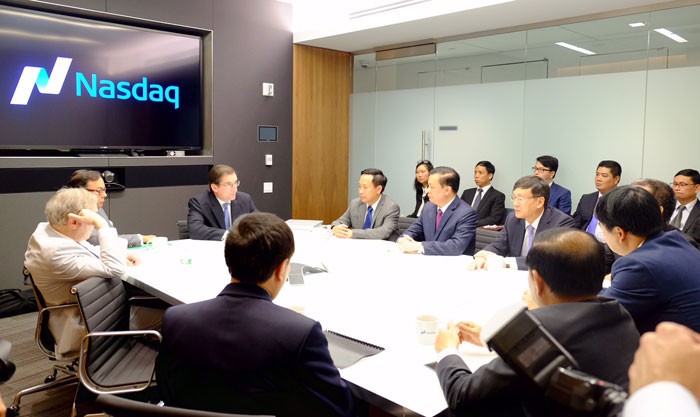 Đoàn công tác của Bộ Tài chính làm việc với Sở GDCK Nasdaq