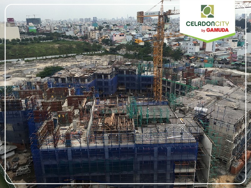 Chuẩn bị cất nóc Block C khu Ruby Celadon City