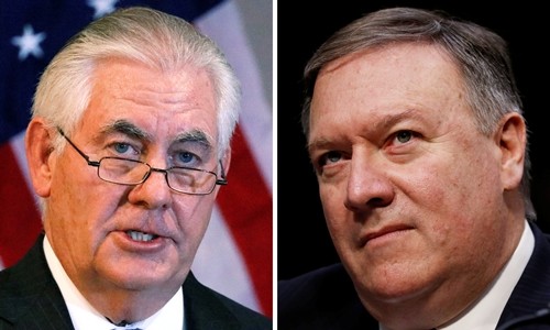 Ông Rex Tillerson (trái) và ông Mike Pompeo. Ảnh: Reuters.