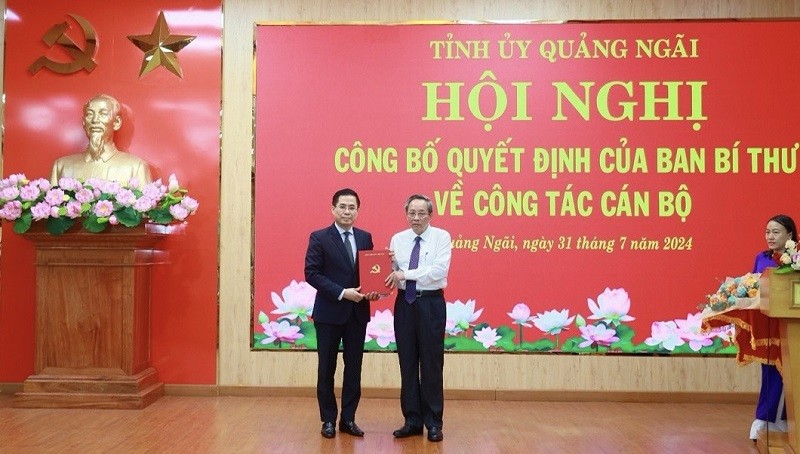 Thứ trưởng Bộ Khoa học và Công nghệ làm Phó Bí thư Tỉnh uỷ Quảng Ngãi