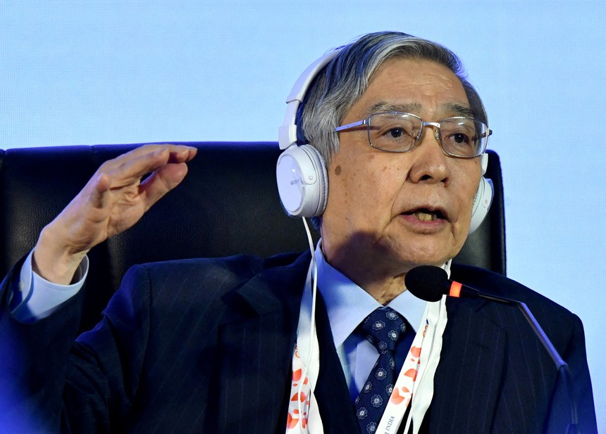 Thống đốc ngân hàng trung ương Nhật Bản (BOJ) Haruhiko Kuroda 