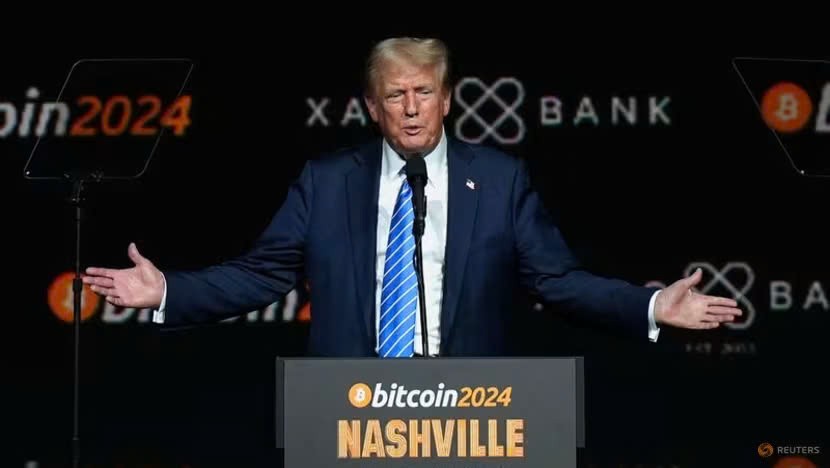 Ông Trump phát biểu tại Hội nghị Bitcoin 2024 hồi tháng 7, tại Mỹ