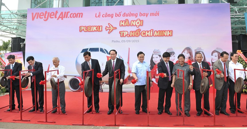 Vietjet mở đường bay Hà Nội, TP. HCM đến Pleiku