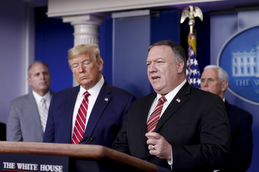 ​Tổng thống Mỹ Donald Trump và Ngoại trưởng Mỹ Mike Pompeo.