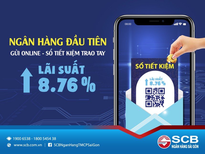 SCB: Ngân hàng đầu tiên gửi sổ tiết kiệm qua mail khách hàng