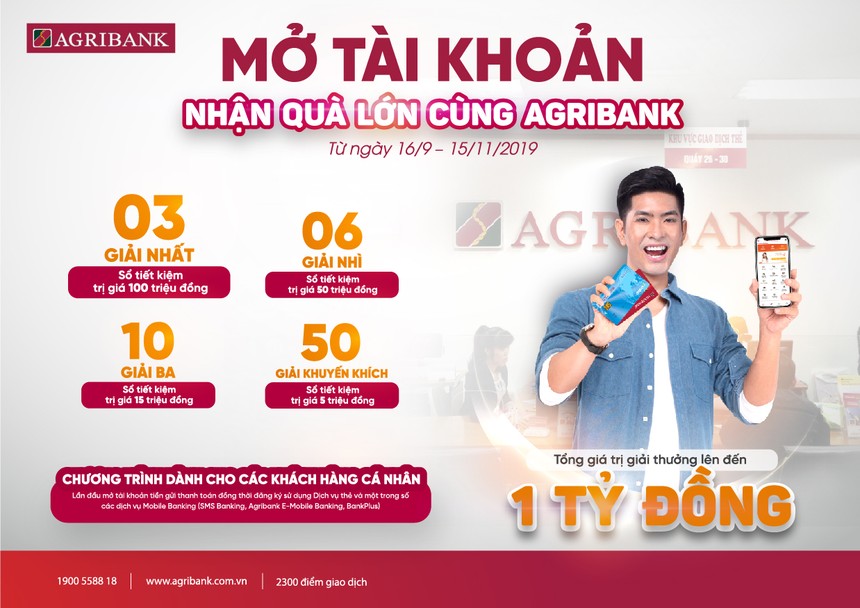 Giao dịch nhanh - trúng thưởng lớn cùng Agribank