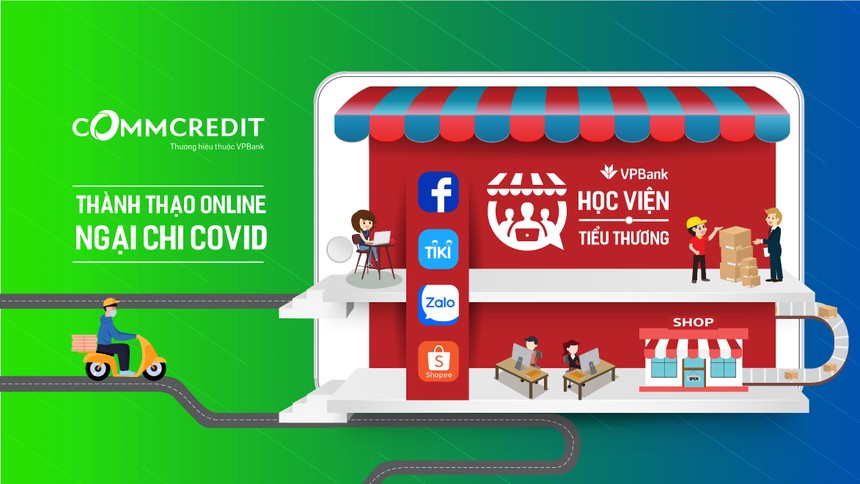 Nhằm giúp tiểu thương chuyển đổi mô hình bán hàng từ truyền thống sang online để duy trì kinh doanh trong đại dịch, VPBank triển khai chương trình “Học viện Tiểu thương” trên toàn quốc.