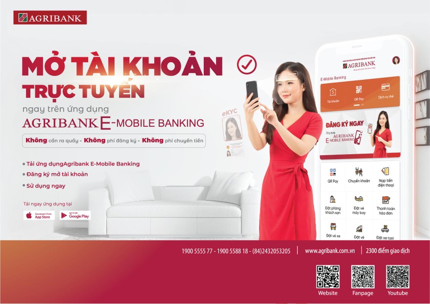 Agribank triển khai dịch vụ Mở tài khoản trực tuyến trên điện thoại di động